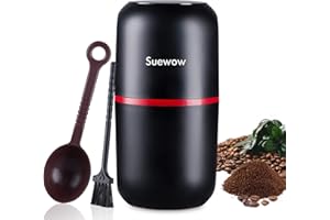 Suewow Electric Coffee Grinder - Powerful 200W Motor, Detachable Bean and Spice Grinder for Coffee Beans, Spices, Peanuts, Gr