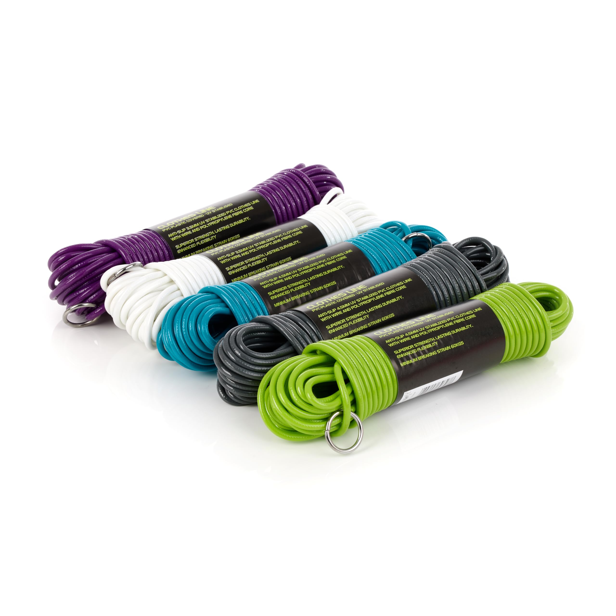 Orwell Clothes Line Steel Wire Centre PVC Coated | Replacement Washing Line for Garden Airers, Rotary Dryers | Long, Strong, and Rust-Resistant (30)