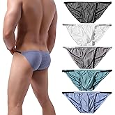 Summer Code Men's Sexy Briefs Elastic Ruched Back Bikini Underwear Pack