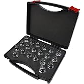 JUEDIMA 20pcs Wheel Lock Lug Nut Remover Kit Automotive Wheel Anti-Theft Screw Removal Key Socket Set Compatible with BMW
