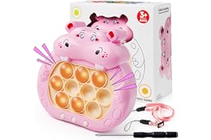 RARIPIDA Pop Light Up Game, Handheld Fidget Light-up Pop Toys for Kids 6-12, Push Pop Sensory Toys with Memory Games, Stress Relief Pop Puzzle Game for Boy Girl Teens