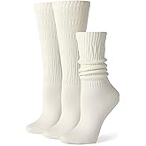 FGZ Slouch Socks for Women Retro Scrunch Short Sock 3 Pairs Size 5-11