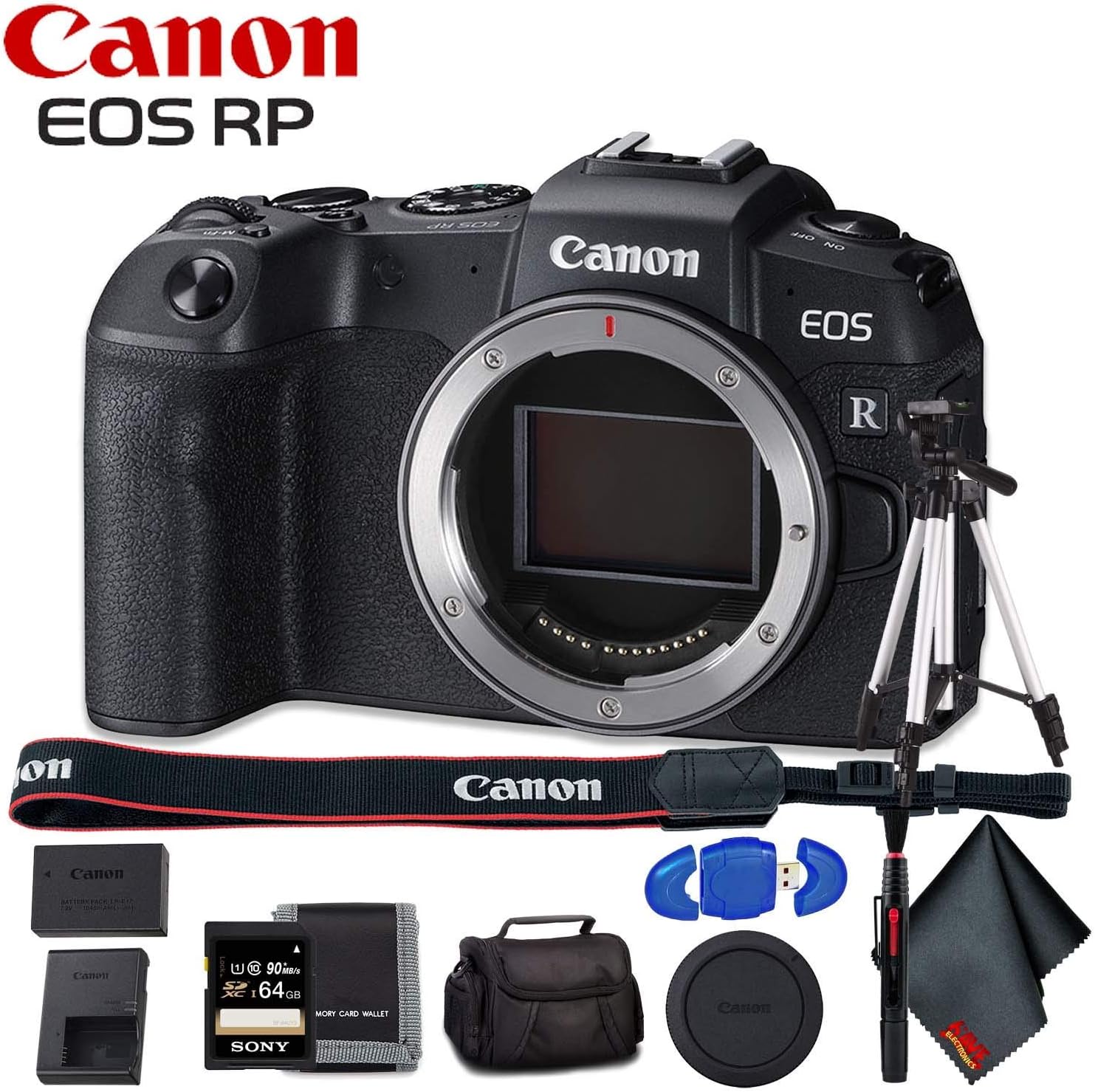 Canon EOS RP Mirrorless Digital Camera (Body Only) Includes Cleaning Kit