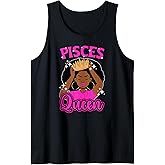 Pisces Queen Black Pisces Zodiac Sign Pisces Astrology Tank Top