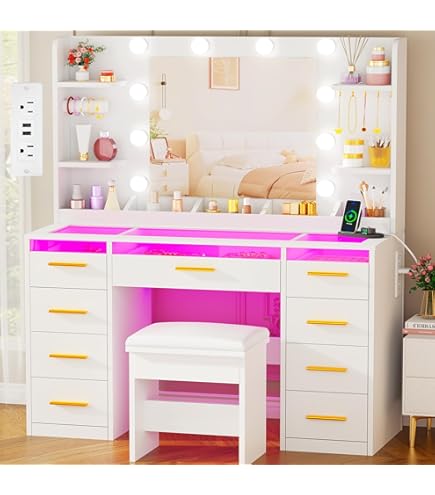 dressing table ivory Ivory Extendable Solid Wood Makeup Vanity Vanity