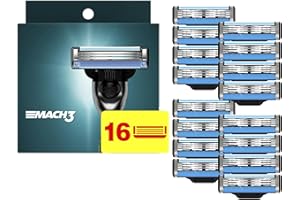 ATUMBONAN Mach 3 Razor Refills for Men, 16 PCS Razor Blade Refills