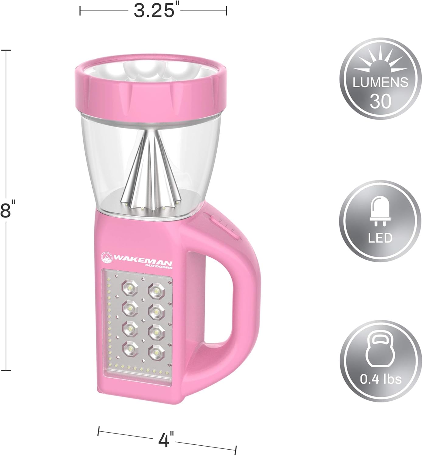Wakeman 75-CL1001 Flashlight, Pink - - 