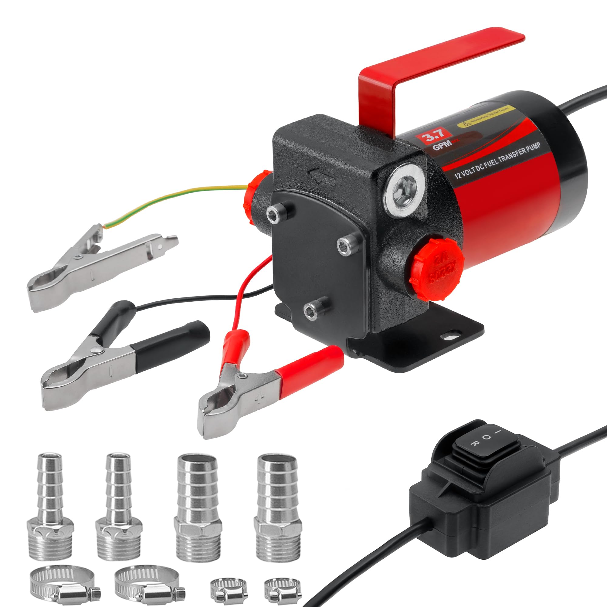 Photo 1 of 12V DC Gasoline Fuel Pump, Self-priming Fuel Transfer Pump, Reversible Pumping, Overheat Protection, Explosion-proof, Suitable for Gasoline, Diesel, Mineral Oil, Kerosene