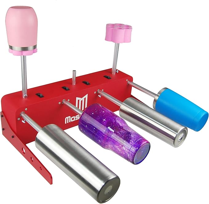 MasBros Quadruple Cup Turner Tumbler Spinner with Metal Bearings Drying