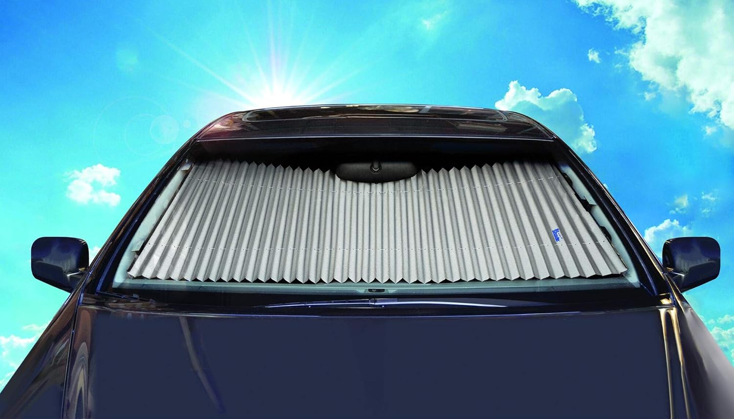 Dash Designs Custom Fit Retractable Winshield Sunshade for 78-95 Toyota P-UP - 19 Inch