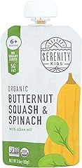 Serenity Kids 6+ Months USDA Organic Veggie Puree Baby Food Pouches | No Sugary Fruits or Added Sugar | Allergen Free | 3.5 O