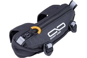 Giant Loop Zigzag Handlebar Bag, 1.5 Liter Black Windshield Pouch, Fits Any Motorbike, Dirt Bike & Snow Bike