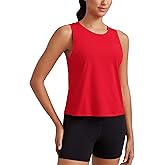 CRZ YOGA Women's Pima Cotton Sleeveless Loose Tank Tops Exercise Gym Yoga Tops Athletic Shirts
