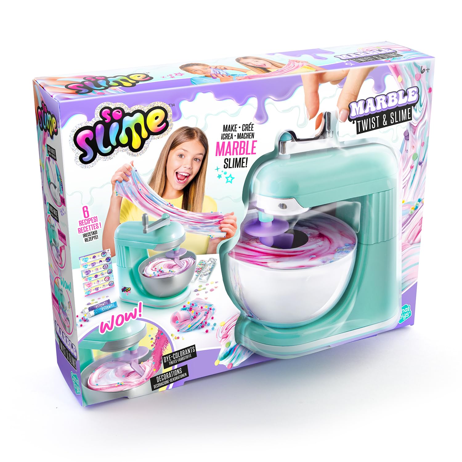 Canal Toys - So Slime - Twist & Slime - Slime Mixer - Recipe guide - 6 Slimes, 6 Colourings & 6 Decorations - Slime Kit - DIY Set for Creative Fun - Gift for Children 6 Years + - SSC 229