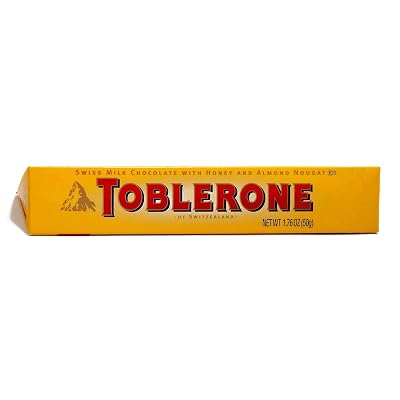 Small Toblerone Milk Chocolate Bar 1.76 oz each 2 Items Per Order