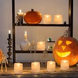 CNMTCCO LED Candle Lights 24Pcs Flameless Tea Lights Warm White Flickering view 7
