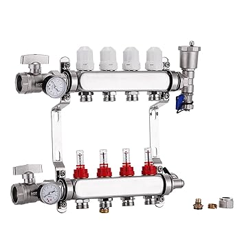 4 Loop Bestequip Radiant Floor Manifold 4 Loop Radiant Floor