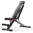 Lusper Weight Bench for Home Gym, Adjustable and Foldable 700LB/800LB Weight Bench, Multi-Purpose Workout Bench for Bench Press Sit up Incline Flat Decline
