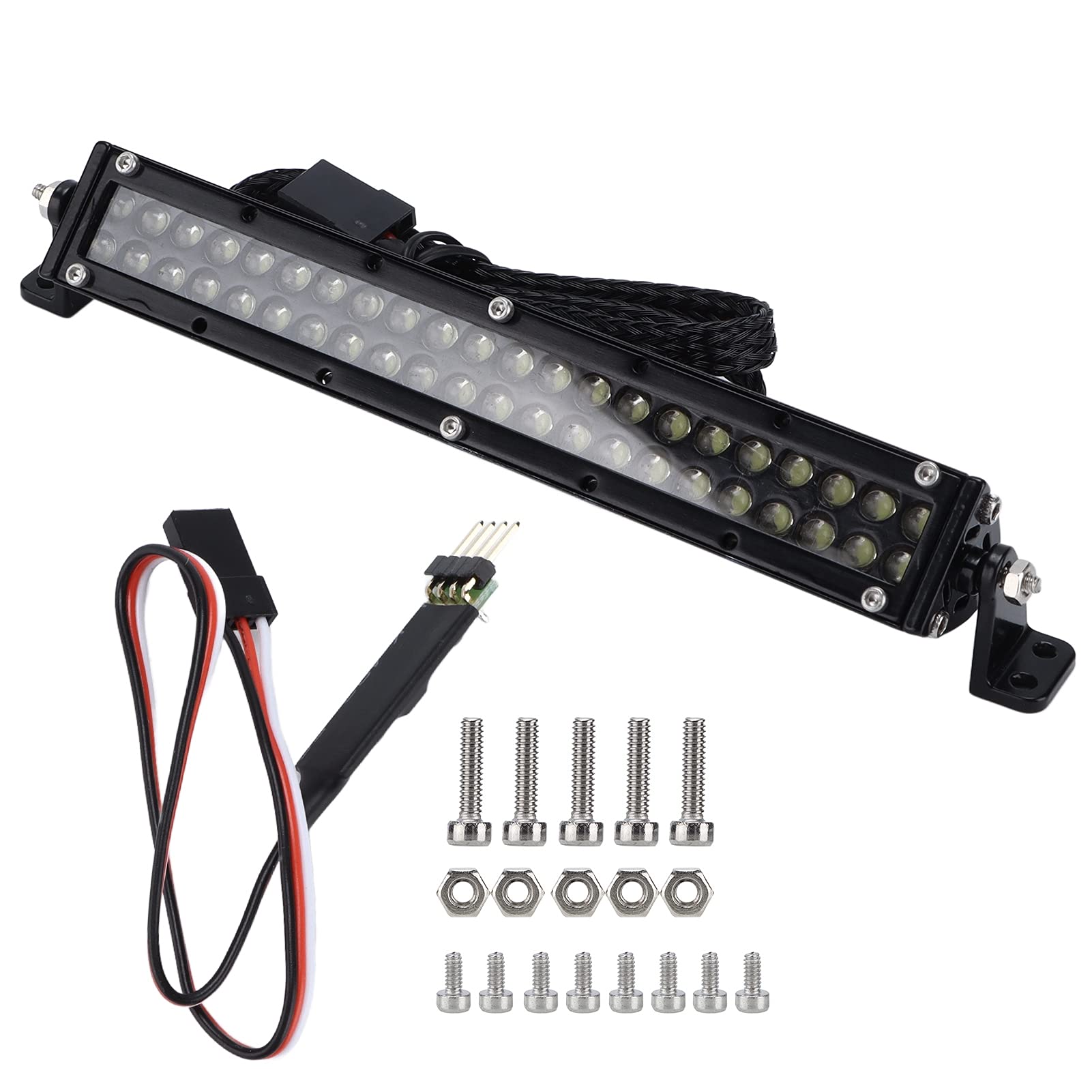 RC Car LED Light Bar,Durable RC Roof Light Bar with Control Switch Line for 1/10 RC Crawler Truck
