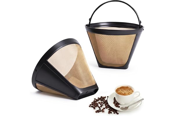 Reusable No.4 Cone Coffee Maker Filters for Cuisinart, Mr. Coffee, Ninja, Hamillton BBeach, Black & Decker (Cuisinart Cone)-2
