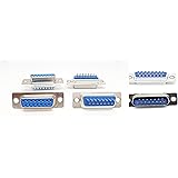 Pc Accessories - Connectors Pro 10 Pairs DB15 Male and Female D-Sub 15P Solder Type Connector, 20-Pack (10 Male + 10 Female)
