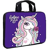 Laptop Sleeve Case 11.6" 12.1 Inch Neoprene Laptop Sleeve/Notebook Computer Pocket Case/Chromebook Case/Tablet Briefcase Carrying Bag Compatible For Men， Women ，boys， girls (cute unicorn)