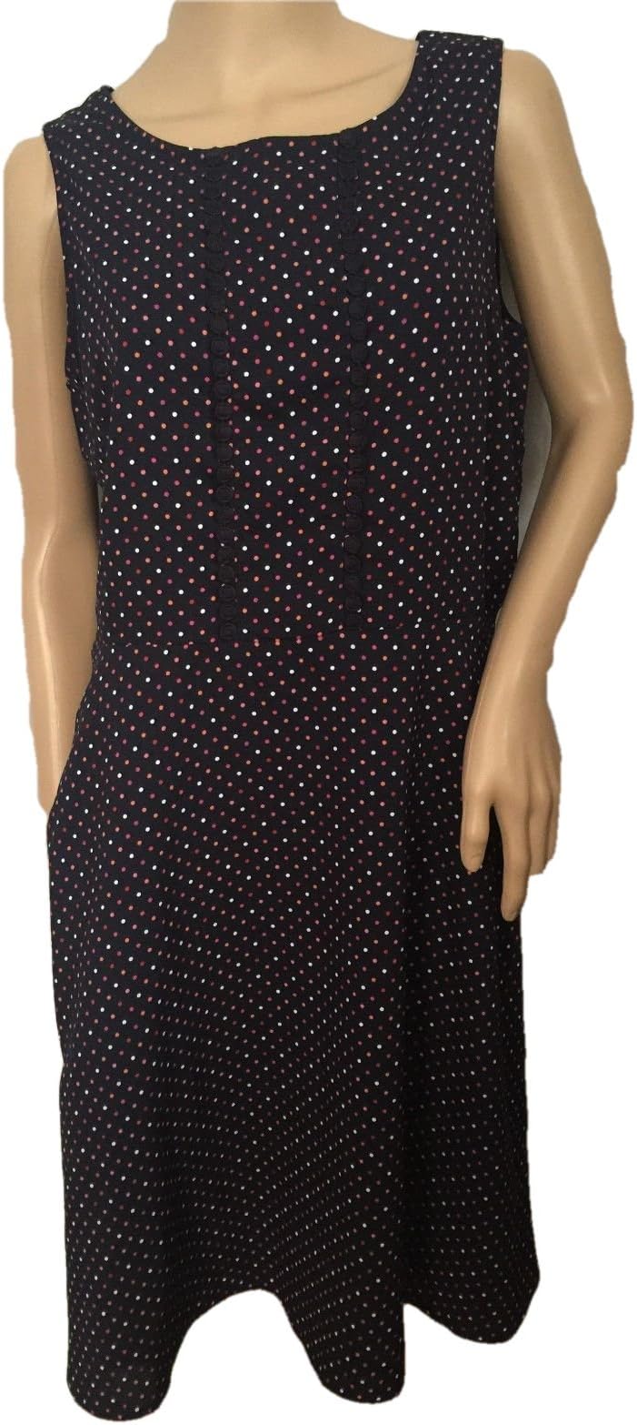 TALBOTS MULTI COLOR DOTTED DRESS SIZE 14 P