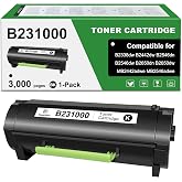 B231000 Toner Cartridge B241H00 Black Toner High Yield 3000 Pages 1-Pack | Compatible for Lexmark B2338 B2442 B2546 B2650 MB2338 MB2442 MB2546 MB2650 Laser Printer for B231000 B241H00 Toner Cartridge