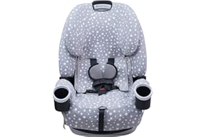JYOKO Kids Cover Liner | Compatible with Graco 4Ever DLX 4-in-1 Car Seat | Soft, Breathable & Improved Design | Protects & Extends Seat Life | Easy to Install & Washable (White Star)