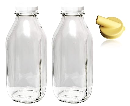 The Dairy Shoppe 1 Qt Glass Milk Bottle