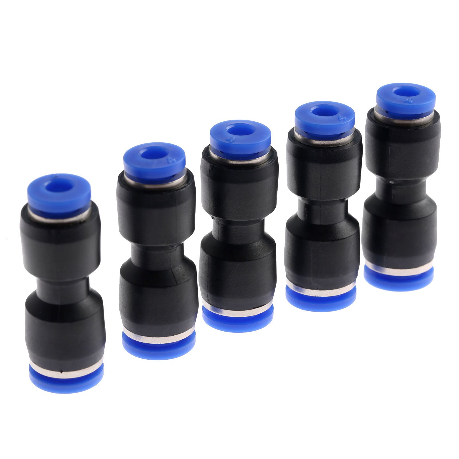 5pcs Pneumatic Fittings Push in Straight Reducer Connectors Water Hose Quick Connect for Air Water Hose PG6-4
