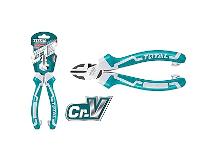 MR LIGHT TOTAL Total High Diagonal Cutting Pliers, 6/160mm, 30% More Efficient Than Normal Pliers, Chrome Vanadium (Cr-V) High Durability THT230606S