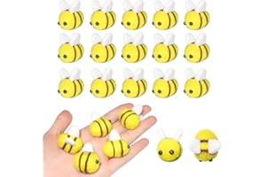 HADDIY HADDII Felt Bees for Crafts, 20 Pcs Small Wool Bumble Bee Plush Decor for Baby Shower Decorations, Party Supplies and Costume DIY