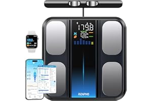 RENPHO Scale for Body Weight and Fat Percentage, Smart Scale with 8 Electrodes Larger Platform, Body Analyzer for BMI, Body F