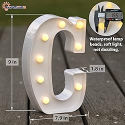 HXWEIYE LED Marquee Letters Lights Sign C, 26