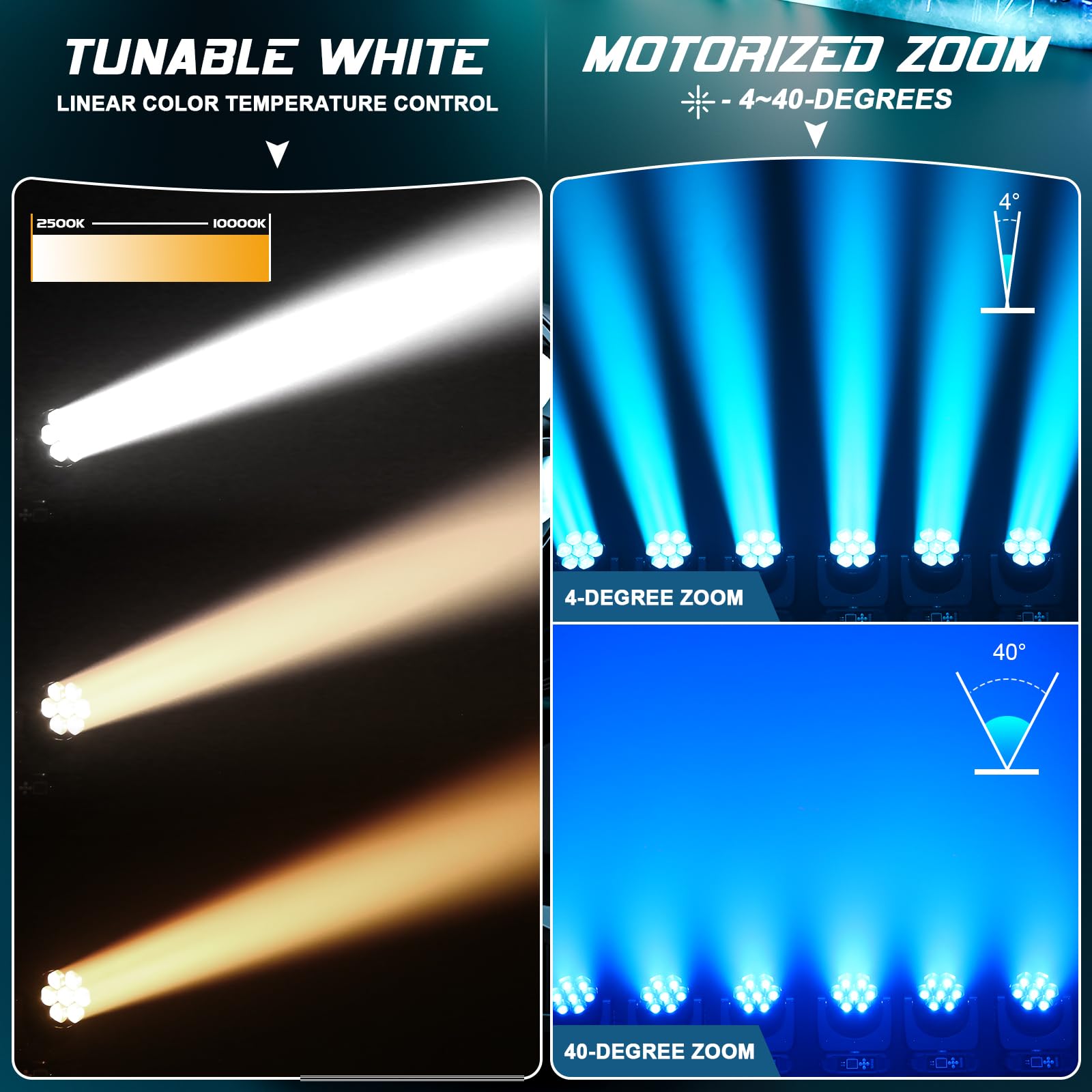 Mua HOLDLAMP Zoom Moving Head DJ Lights Beam and Wash Stage Lighting ...