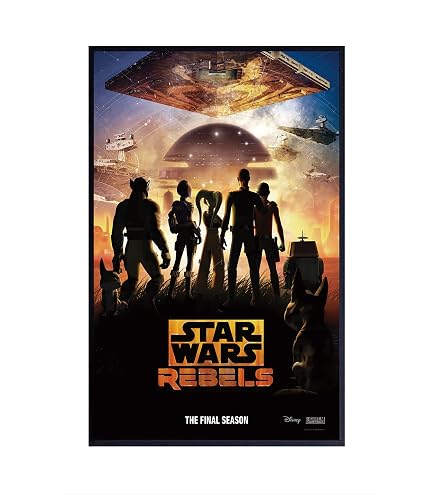 Trends International Star Wars: The Clone Wars - Season 7 Key Art Wall Poster, 14.725 x 22.375, Silver Framed Version
