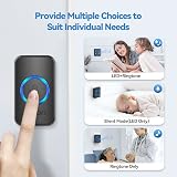 VOXON Wireless Door Bell Kit 1300ft IP65 Waterproof 2 Receivers LED Flash view 4
