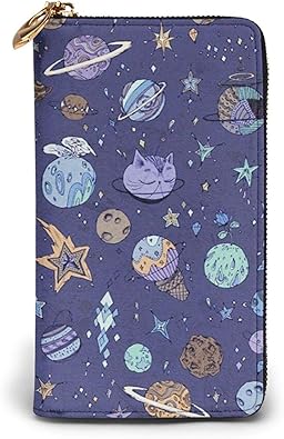 Amazon 財布 長財布 面白い宇宙柄 本牛革 レディース メンズ カードケース ラウンドファスナー 小銭入れ 磁気防止 大容量 スマホ入れ可 ウォレット 北欧 誕生日プレゼント 財布