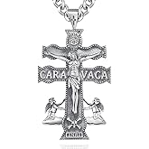 CELESTIA 925 Sterling Silver St. Michael/St. Christopher/St. Benedict/St. Gabriel/Virgin Mary/Jesus/Caravaca/Metatron/Seal of Seven Archangel Medals for Men Women Religious Gifts