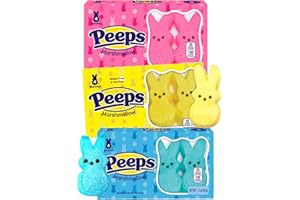 Needzo Marshmallow Easter Candy Bunnies Variety Mix Basket Stuffers (Pack of 3) 1.5 Ounce Each