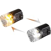 Unicorn Lighting UC01 Hideaway 360 Degrees Strobe Light Surface Mount [Daul Color] [IP68] for Engineering Construction Agricultural Vehicle Car Truck (Amber+White)