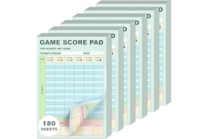MSHUNKEJI 30 90 180 Sheets Game Score Pads Double Sided Game Score Tracker 6 x 9 Inch Card Game Score Sheets Game Score Keeper Game Score Notepad For Almost Any Family Games Board Games Bowling Balls Sport