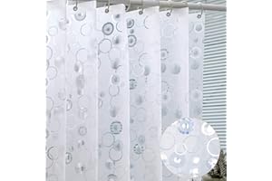 WELTRXE Shower Curtain Liner with Magnets, Shower Curtains Waterproof for Bathroom, Heavy Duty Shower Liner, Bathroom Curtain