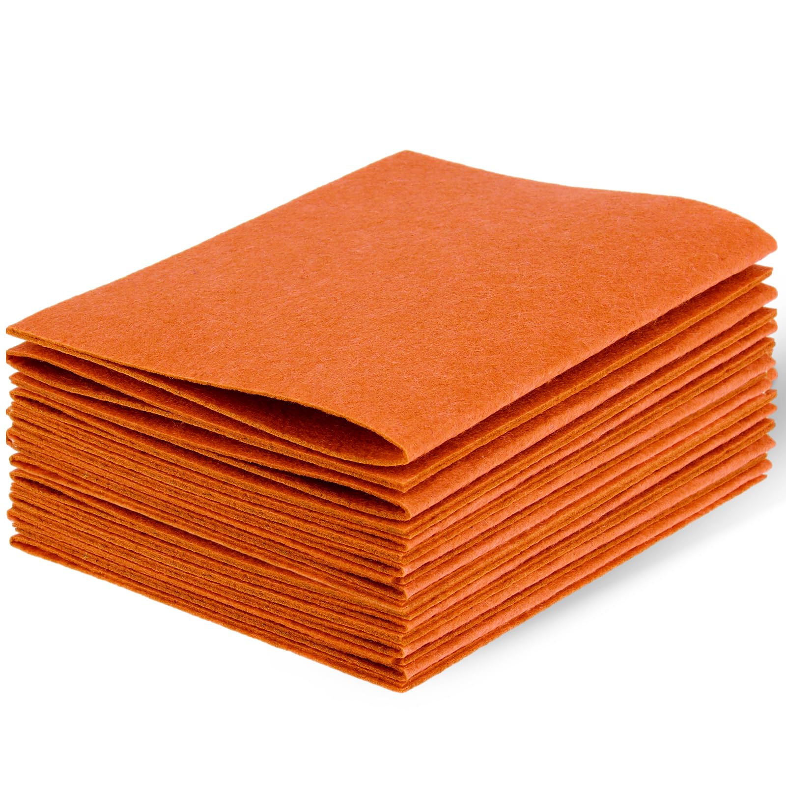 Felt Sheets, 7" x 11" Felt for Crafts & Sewing - 10 Pcs Halloween & Christmas Fabric - Orange