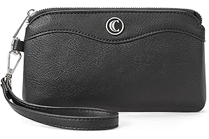 CLUCI Wristlet Wallets for Women Travel Phone Handbag Leather Clutch Purses with Card Slots