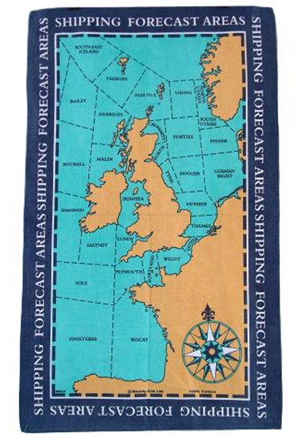 Shipping Forecast Area Tea Towel