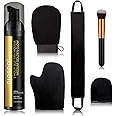 Pjordo Self Tanner Set - 5 Mitts, 1 Hour Fast Tan, No Smell, Vegan & Cruelty Free