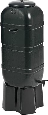 Pluto Garden Space Saver 100 Litre Water Butt Kit Slimline With Stand Lid view 2