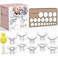 Nursi Luna Flange Sizing Kit 3 in 1 Ultimate with 10PCS Flange Inserts 13/15/17/19/21mm, Nipple Ruler, Cleaning Brush, Silicone Flange Insert Kit for 24mm Most Pumps, Pumping Breastfeeding Essentials